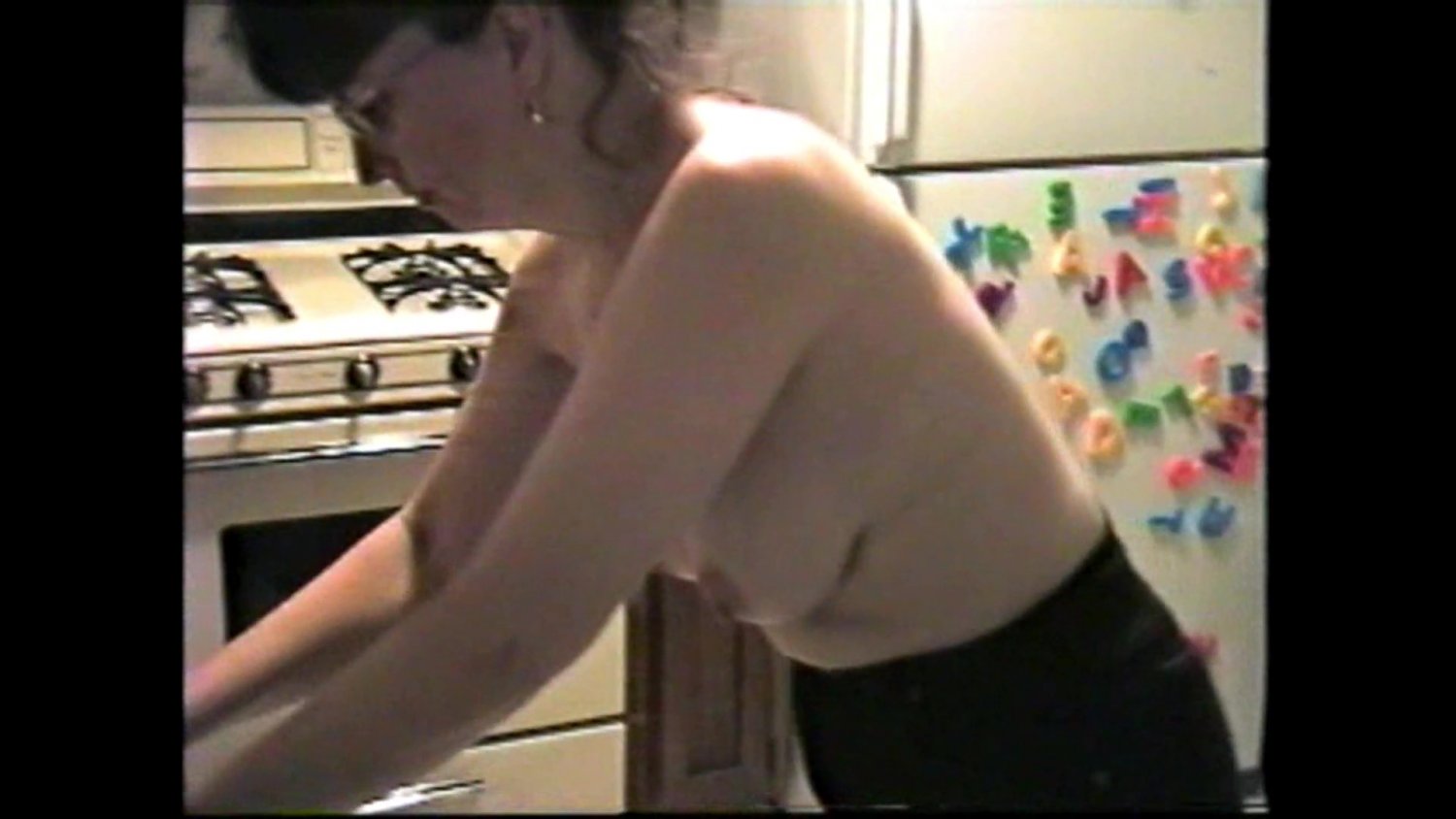 Found a video of my ex-wife doing someones dishes topless for...