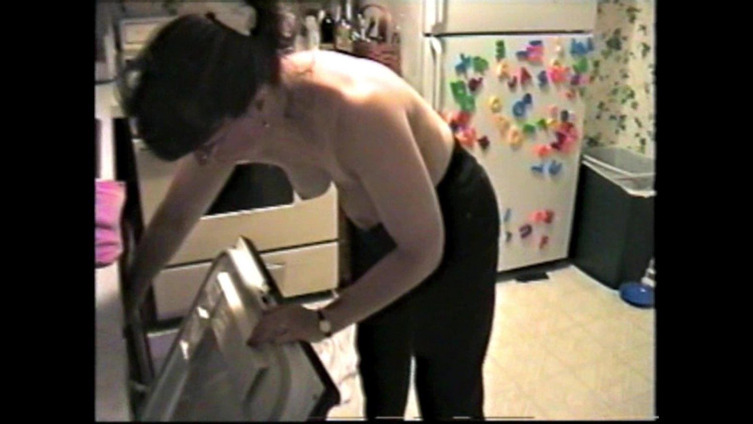 Found a video of my ex-wife doing someones dishes topless for...