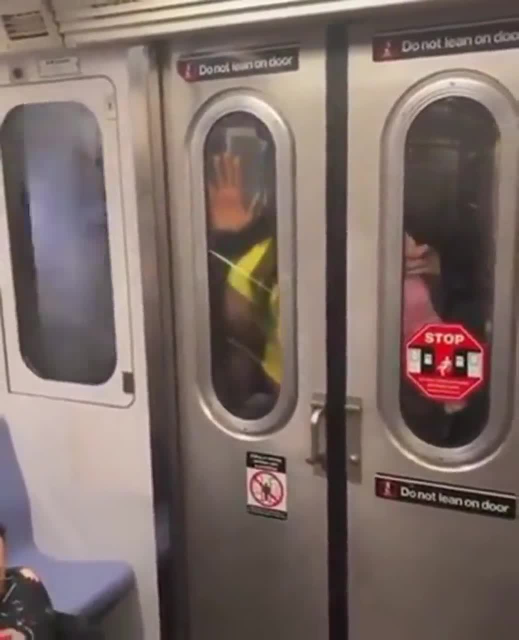 A COUPLE HAVING SEX IN BETWEEN TWO TRAIN CARS - Porn picture